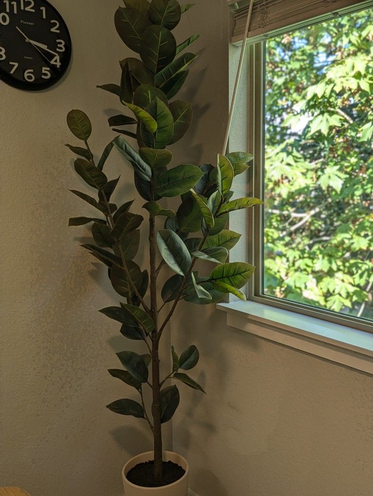 Artificial Faux Plant Ficus Leaf Tree