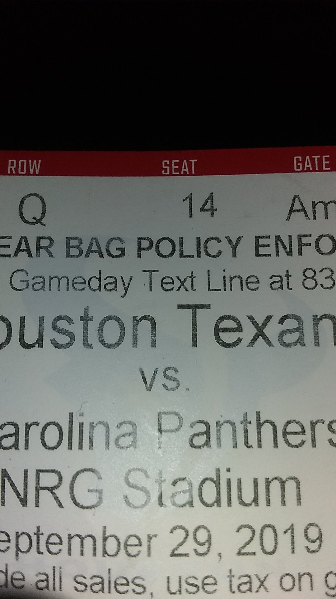 HOUSTON TEXANS TICKETS Good deal 150$for two seats verifiably valid
