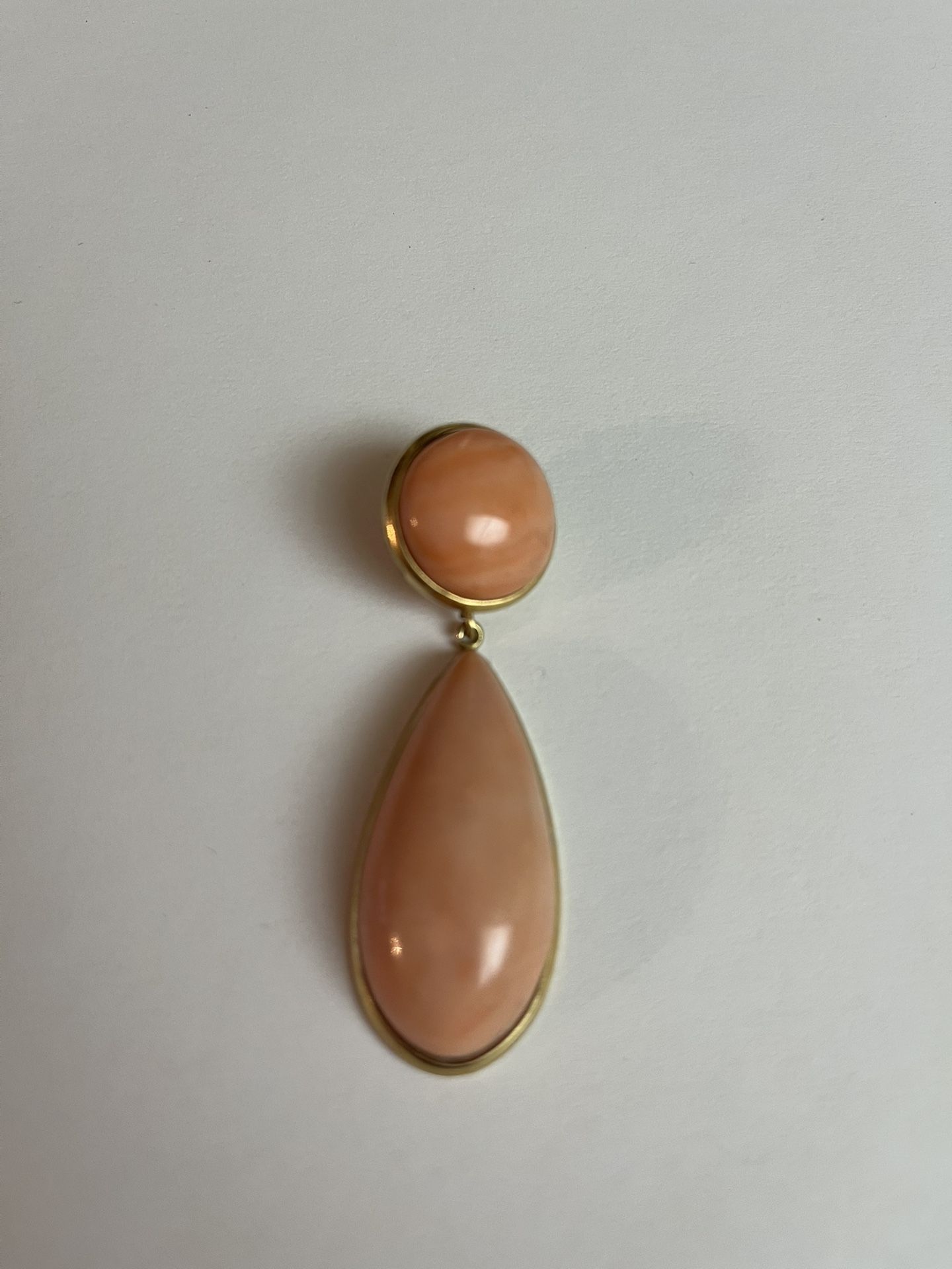 Coral Teardrop Pendant