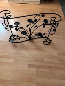 Black Wrought Iron Multi-Candle Holder