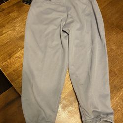 Kids Easton Gray Baseball Pants Size YL- Youth Large 
