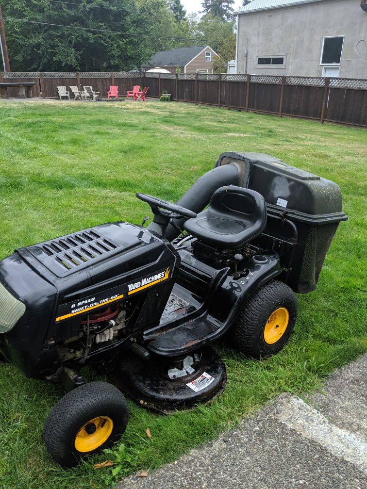 Yard machine riding lawn mower