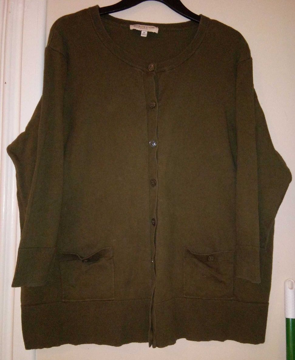 Olive green cardigan