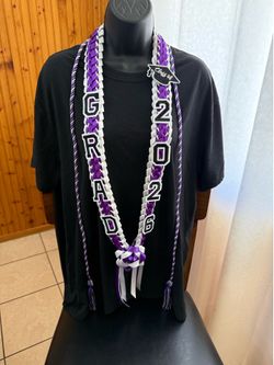 🎓Graduation leis (Yellow with Green)