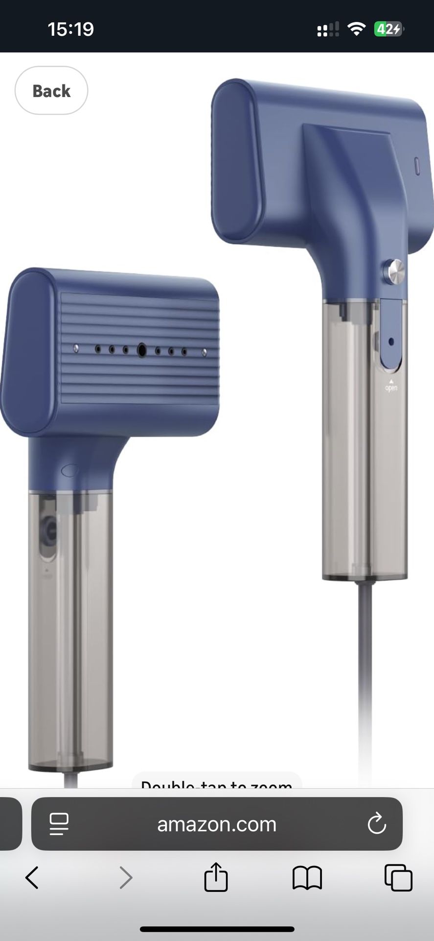 G10 Steamer for Clothes, Portable Iron and Travel Steamer, Handheld Garment Steamer, 0.9 lbs,1200W Mini Steam Iron for Travel and Home (Only for 120V)