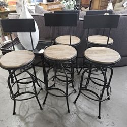 Barstools Set Of 5 INDUSTRIAL ADJUSTABLE We are located at 2811 East Bell road. Another Time Around Furniture.
