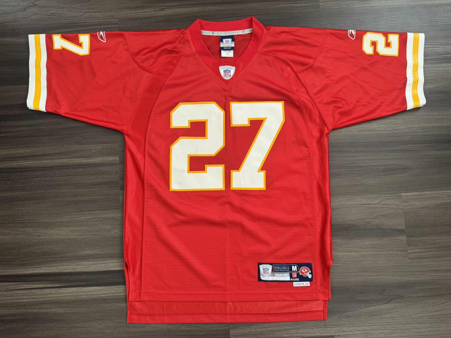 Vintage Reebok Stitched Kansas City Chiefs Larry Johnson #27 Jersey Sz M +2