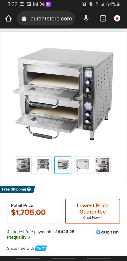 Waring 750 Double Deck Pizza Oven 