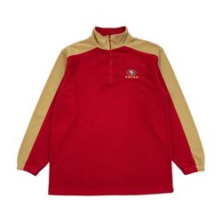 VINTAGE SAN FRANCISCO 49ERS FLEECE SWEATSHIRT LARGE L CREWNECK PULLOVER NINERS