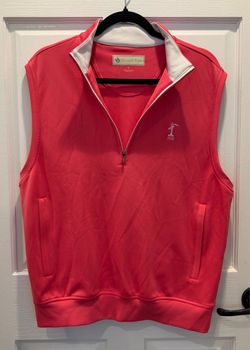 Like New Men’s SMALL Donald Ross Quarter-Zip Golf Vest