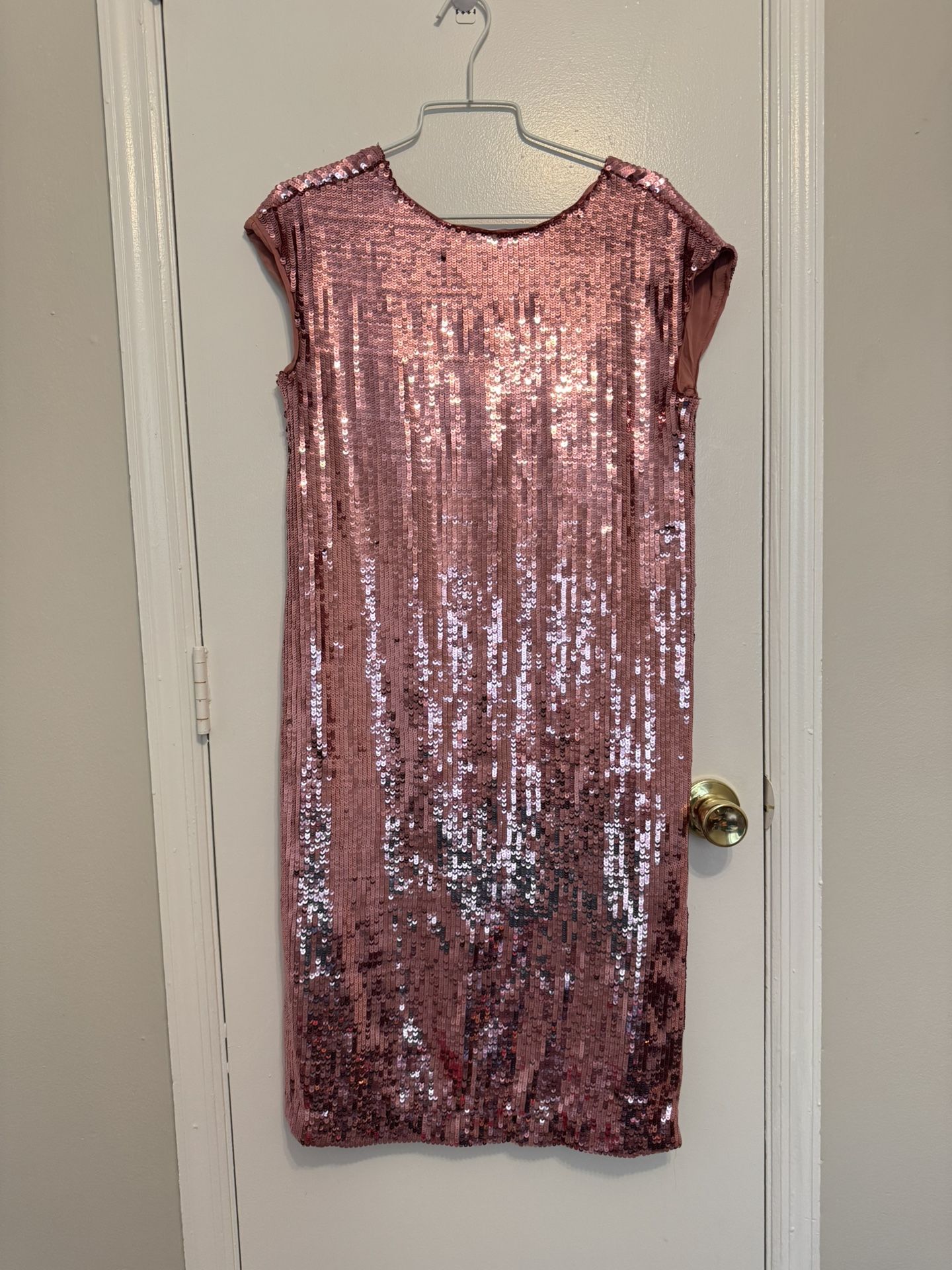 New Anthropologie Maeve Kara Sequined Mini Dress Pink Size XS