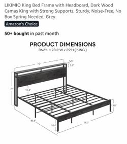 King mattress and bed frame
