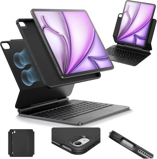 ESR iPad Air 13 Inch Case Keyboard (M3/M2, 2025/2024), Easy-Set
