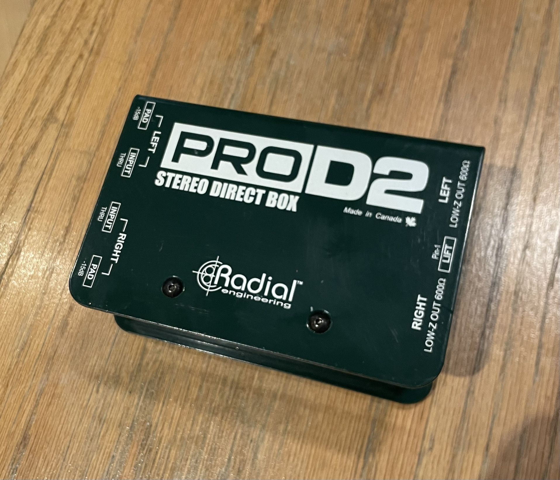 Radial Pro D2 Stereo Two Channel Passive Audio Direct Box