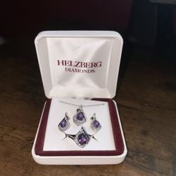 Helzberg Diamonds amethyst Set