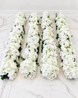 🤍✨ LUXURY WHITE HYDRANGEA FLORAL RUNNERS