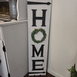 Wood "Home" Sign