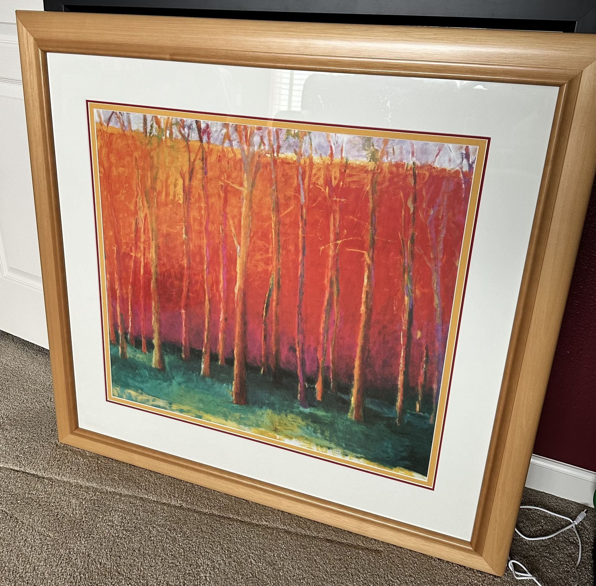 Professionally Framed Art Work Trees