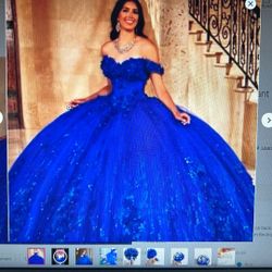 Quinceañera Royal Blue Elegant Dress 