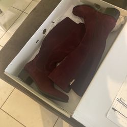 Size 8 1/2 Marc fisher Brand New In Box Over The Knee boots With Receipt Suede $75