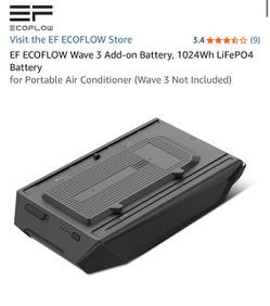 EF ECOFLOW Wave 3 Add-on Battery, 1024Wh LiFePO4 Battery for Portable Air Conditioner (Wave 3 Not Included)