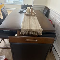 Dining Room Table And Chairs with Bench 