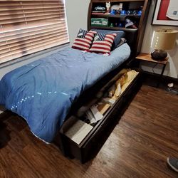 Trundle Twin Bed W/ Mattress 