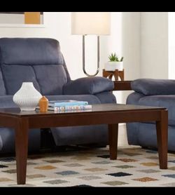 Navy Reclining Couch AND Loveseat