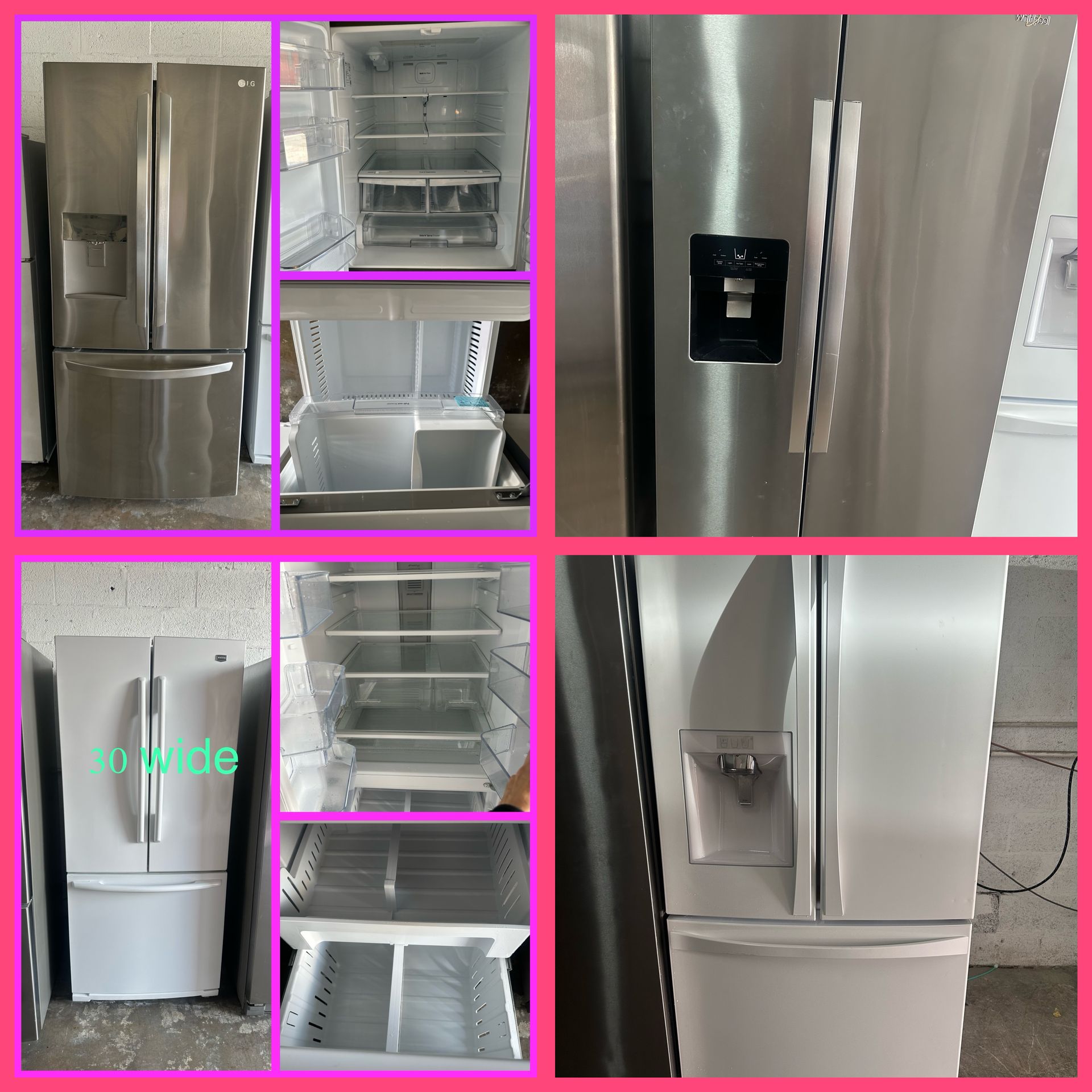 Refrigerator, 30 wide refrigerator, 33 wide refrigerators, 36 wide refrigerator, Counterdepth Refrigerator