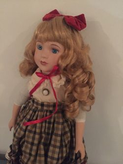 Christmas porcelain doll