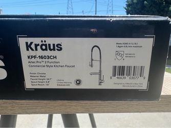 Kraus kitchen faucet new