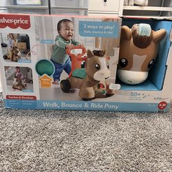 BRAND NEW Kids Toy | fisher price walk bounce and ride pony 