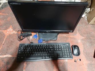 Screen, keyboard, and mouse