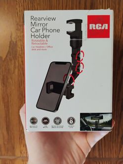 RCA Rearview Mirror Car Phone Holder-$2