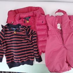 Polo Coat Size 5, Shirt 5 & Snow Bib 5T