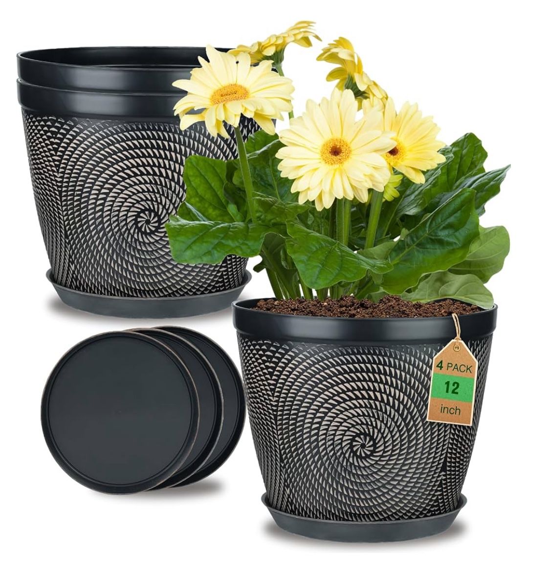 12” Plant Pots-Great Pattern-Durable Material