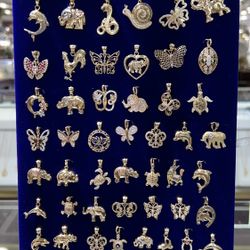 14K HEART & ANIMAL PENDANTS 