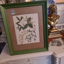 Lovely Green Frame With Floral Print