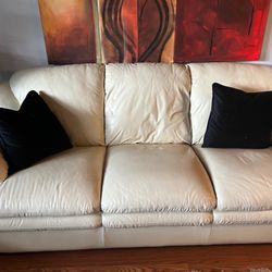 Natuzzi leather sofa and love seat 