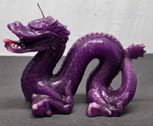 Purple dragon wax candle vintage