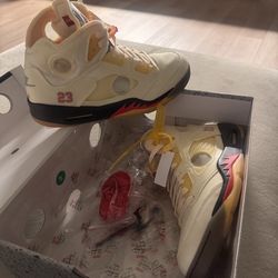 Air Jordan 5 Off White Sail Size 10.5
