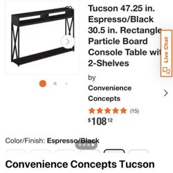 Conscience Concepts Tucson Deluxe 2-Tiered Console Table