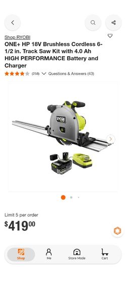 Ryobi track saw