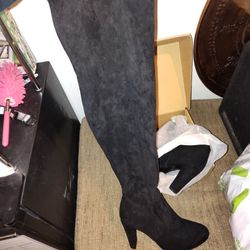 Mid High Black Boots