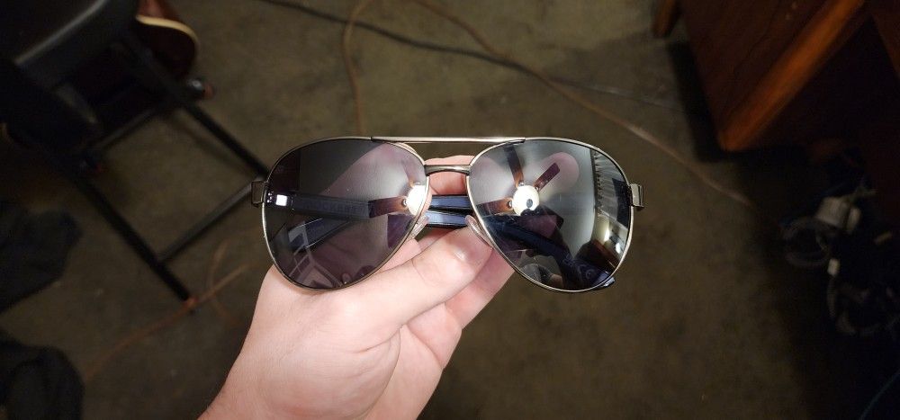 Men's Black Aviator Sunglasses