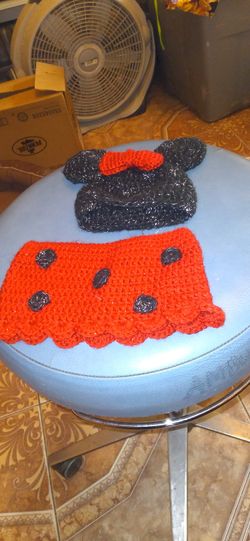 Minnie mouse newborn costume hand stitched