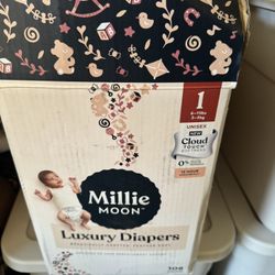 108 Millie Moon Size 1 Diaper Box