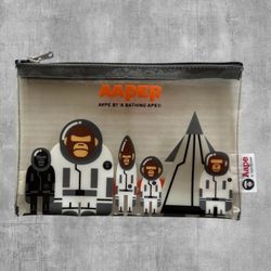AAPE By A Bathing Ape AAPER Astronaut Clear TPU Zipper Pouch Bag BAPE Rare Space