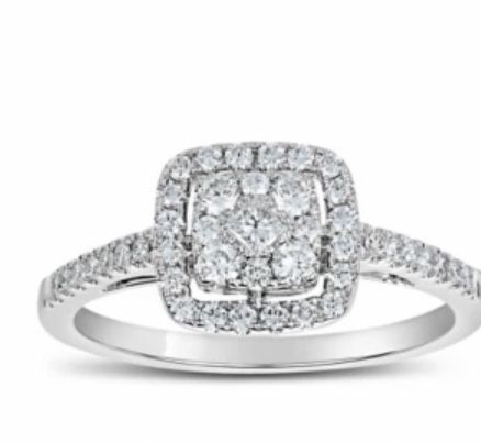 .50  C.T T.W. Cushion Shaped Engagement Ring