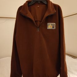 Men's Small Brown Quarter Zip Fleece Size Small